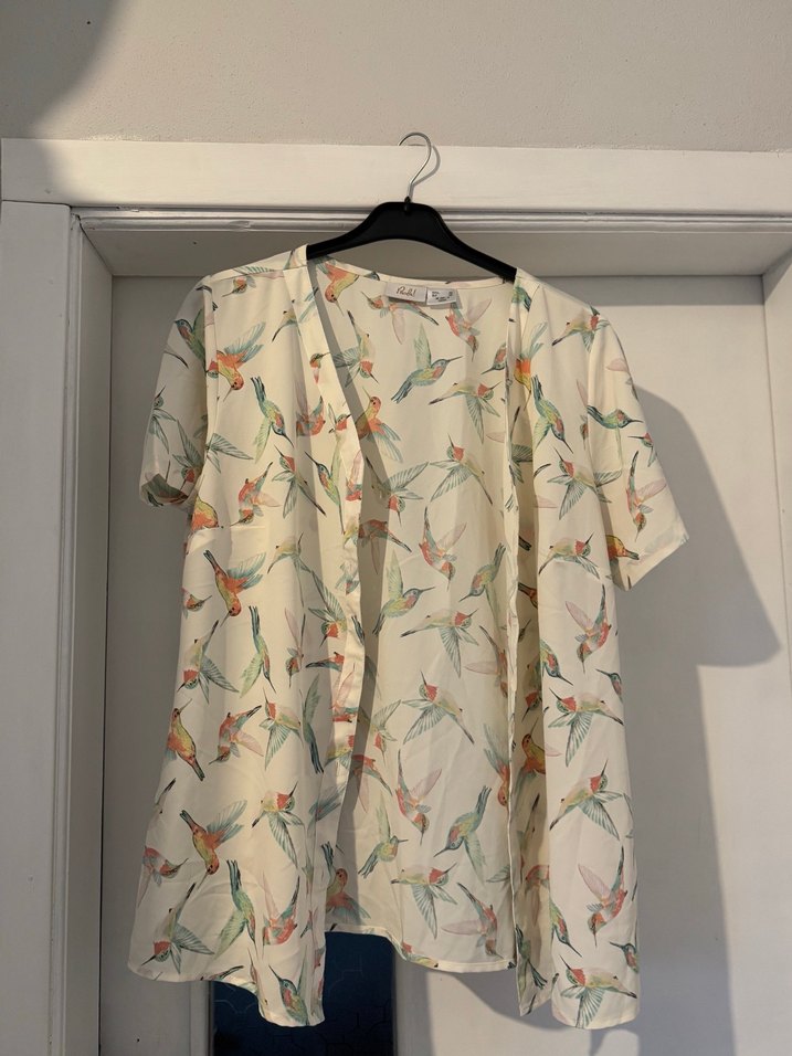 Bohem Desenli V Yaka Midi Kadın Gömlek - Görsel 2