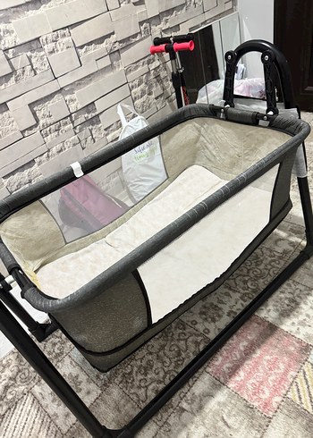 Gri Bebek Beşiği ve Sepeti - Görsel 3