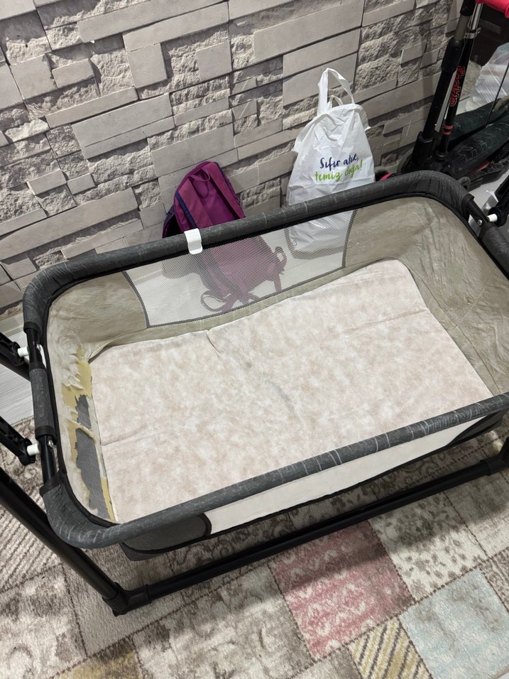 Gri Bebek Beşiği ve Sepeti - Görsel 4
