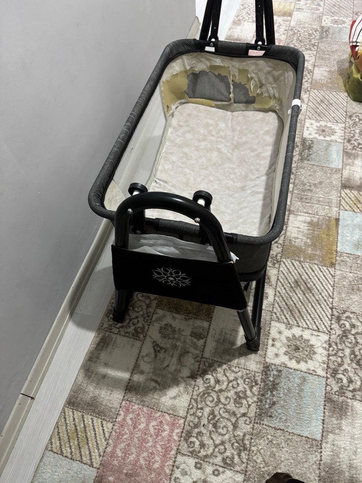 Gri Bebek Beşiği ve Sepeti - Görsel 2