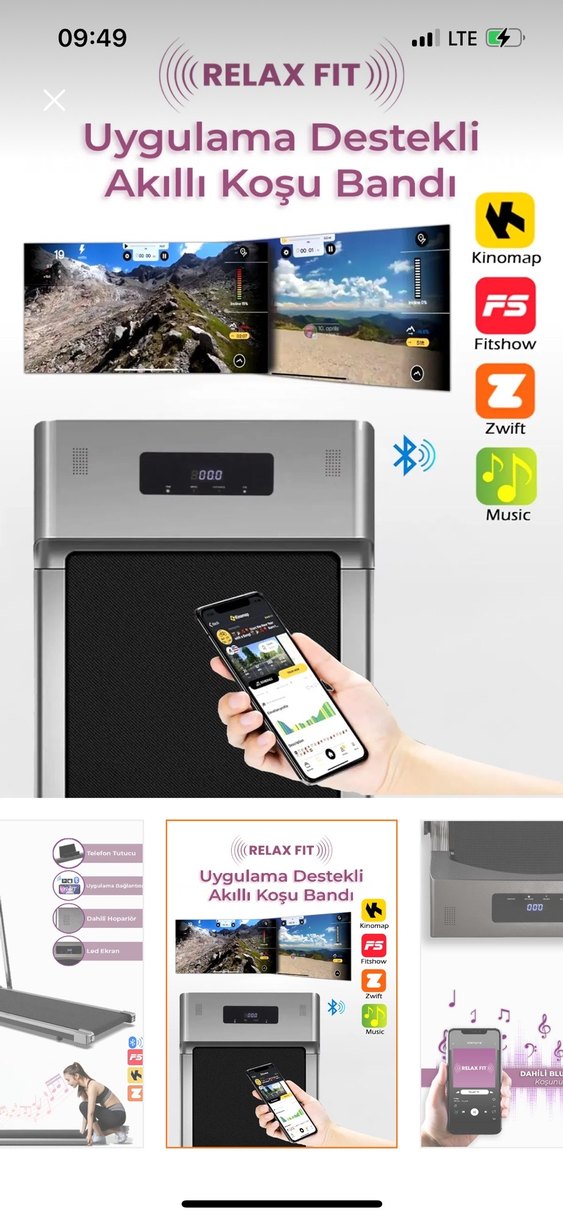 Gri Baskılı Relax Fit Yürüyüş Bandı - Görsel 2