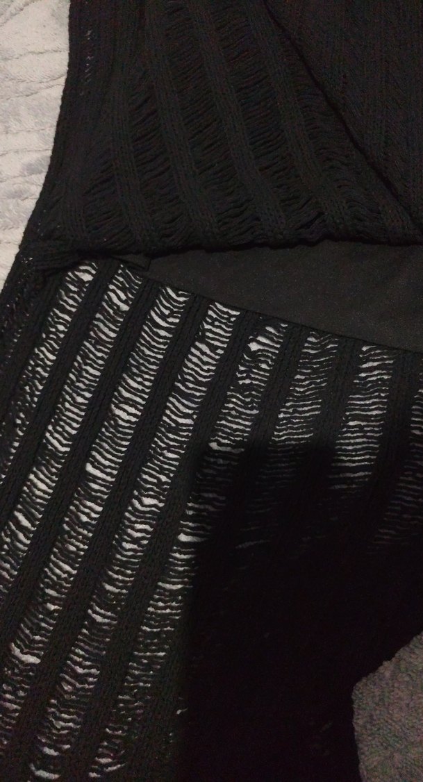 Siyah Örgü Kadın Uzun Etek - Görsel 5