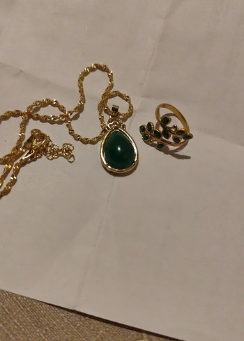 Altın Renkli Mini Bohem Zincir Kolye yüzük - Görsel 5