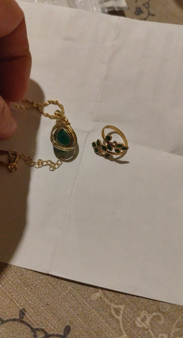 Altın Renkli Mini Bohem Zincir Kolye yüzük - Görsel 4