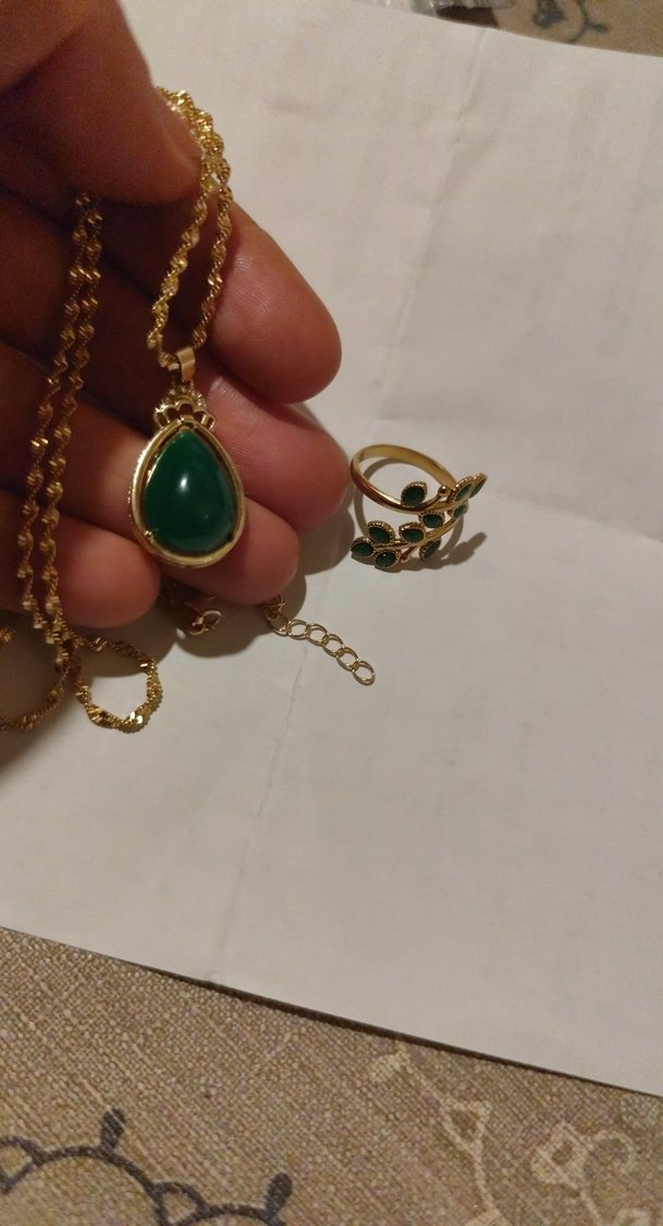 Altın Renkli Mini Bohem Zincir Kolye yüzük - Görsel 3