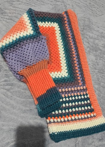 Renkli Örgü Bohem Hırka - Görsel 2