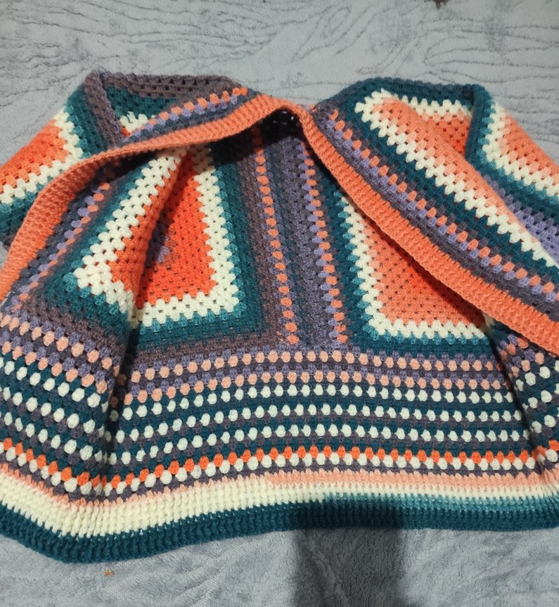 Renkli Örgü Bohem Hırka - Görsel 4