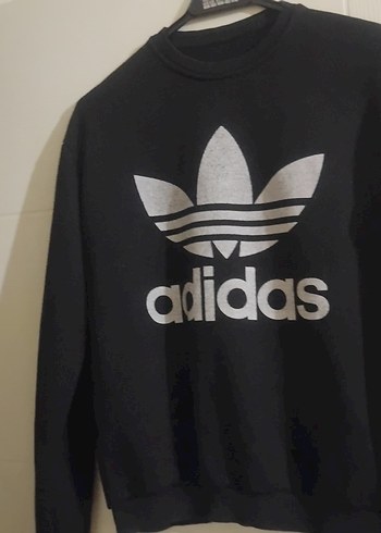 Siyah adidas Baskılı Kadın Sweatshirt