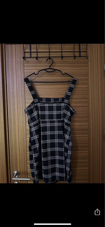 44 Beden Ekoseli H&M Elbise