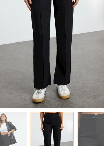 Trendyol & Milla Siyah Kadın Kumaş Pantolon Regular Fit