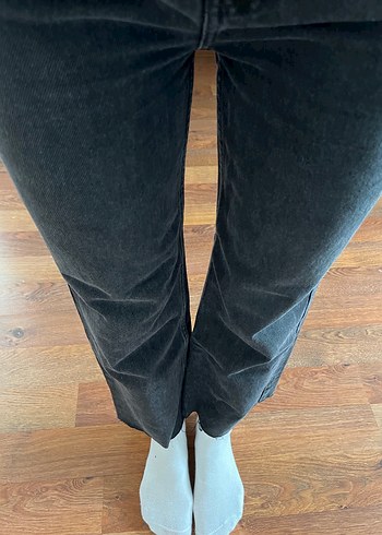xs Beden Kadın Siyah Normal Kesim Midi Jean