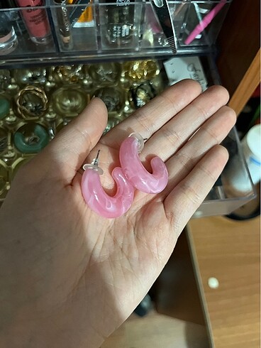 Beden pembe Renk Kadın küpe