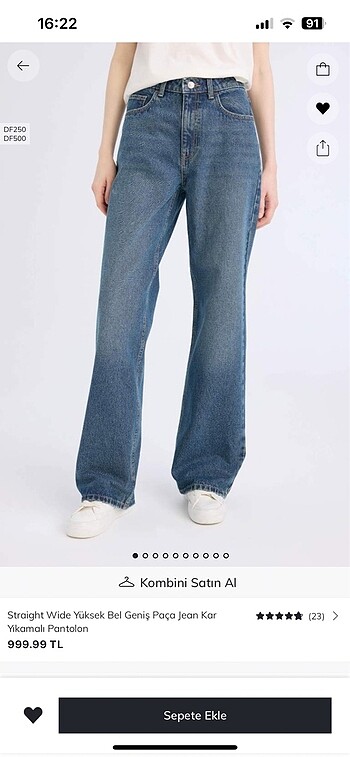 Defacto Düz paça jeans