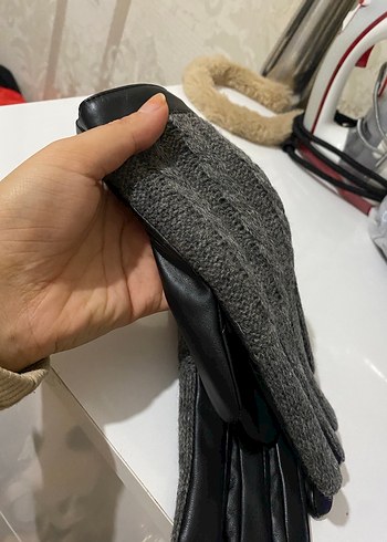 IPEKYOL Gri Örgü Kadın Eldiven - Görsel 4