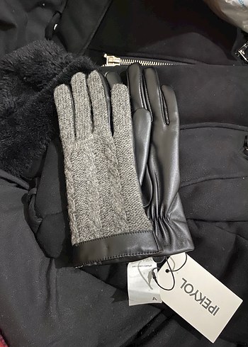 IPEKYOL Gri Örgü Kadın Eldiven - Görsel 5