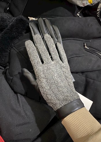 IPEKYOL Gri Örgü Kadın Eldiven - Görsel 7