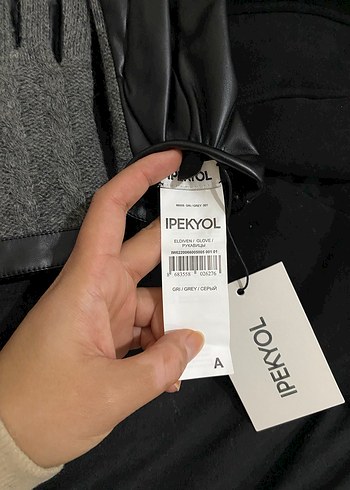 IPEKYOL Gri Örgü Kadın Eldiven - Görsel 9