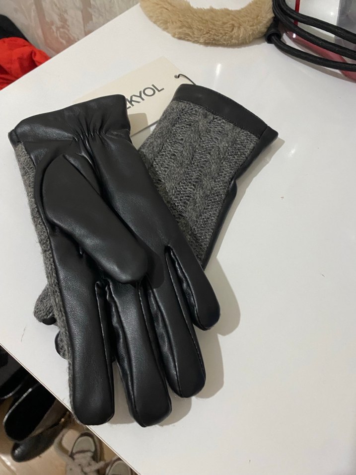 IPEKYOL Gri Örgü Kadın Eldiven - Görsel 2