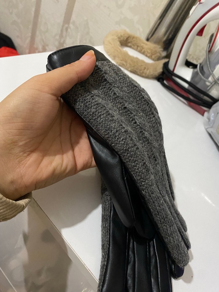 IPEKYOL Gri Örgü Kadın Eldiven - Görsel 4