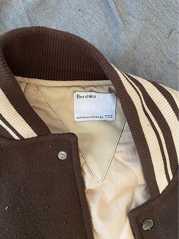 xs Beden kahverengi Renk Bershka kolej ceketi