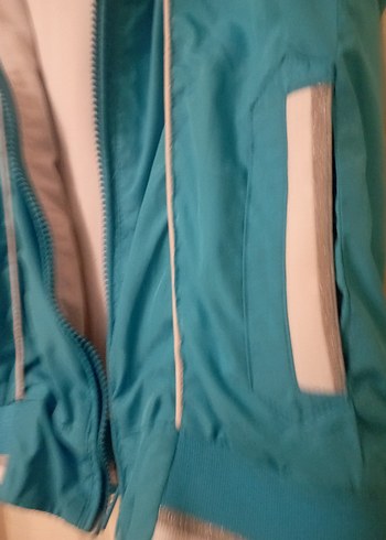 Denim&Co Mavi Kısa Fermuarlı Spor Yelek M beden