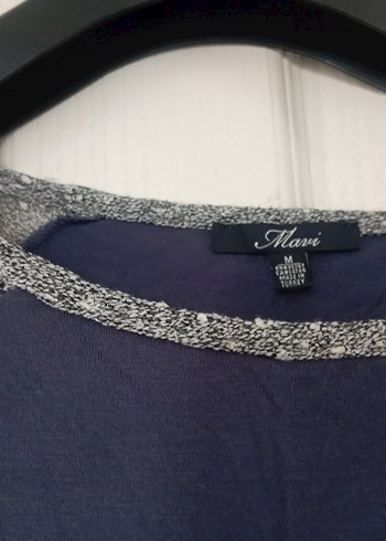 38 Beden mavi Renk Lacivert Kadın Rahat Triko Sweatshirt M-Mavi