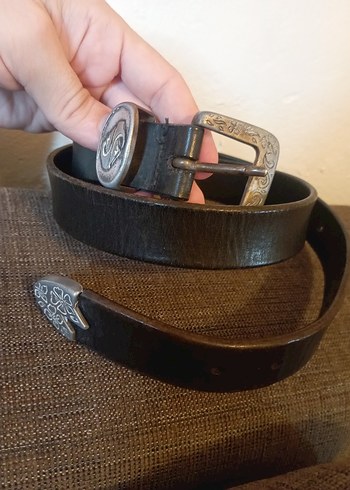 Quiksilver Deri kemer toka işlemeli, vintage,quiksilver