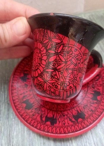 Desenli Seramik Fincan,koleksiyonerler için