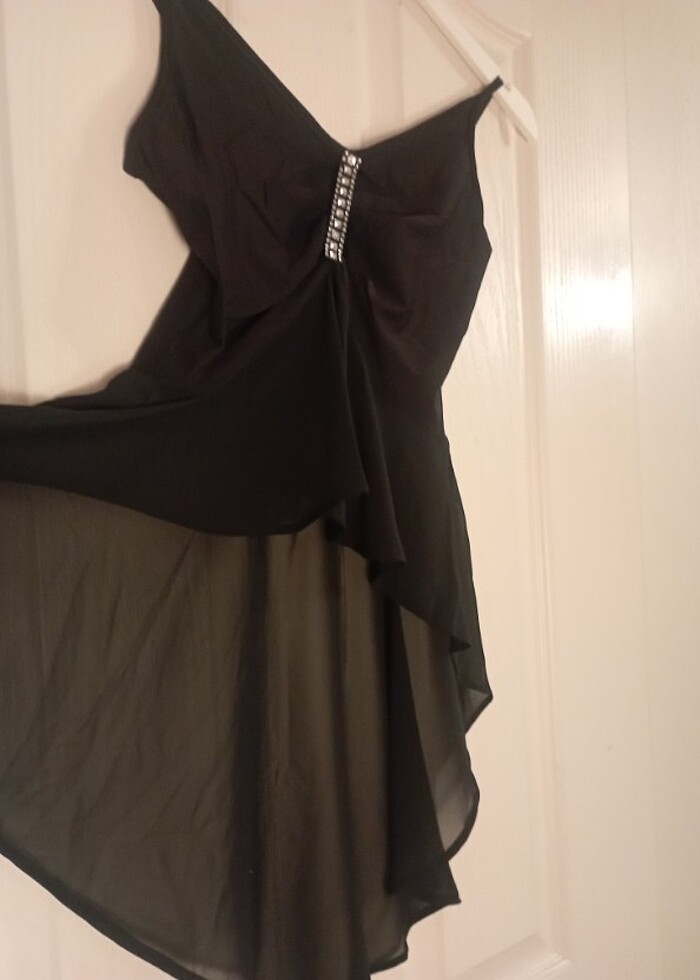 Abiye üst bluz kuyruklu S beden - Görsel 2