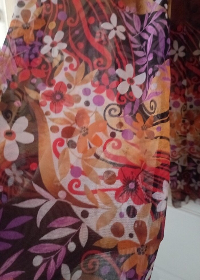 Termalde ,denizde pareo,çiçekli mayo üzerine,S beden - Görsel 2