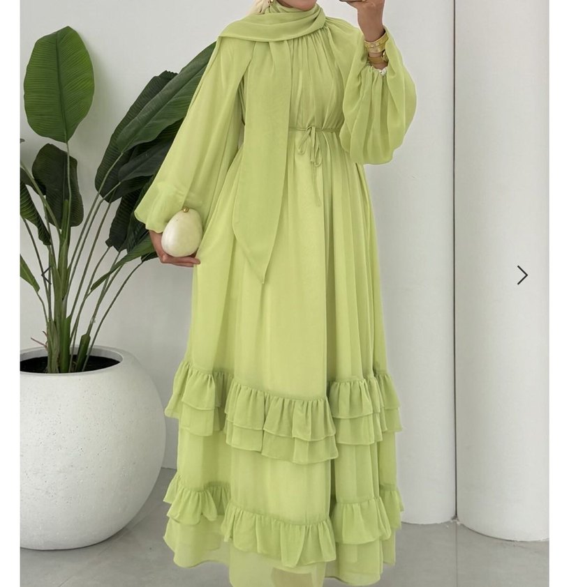 Şifon Elbise - Görsel 3