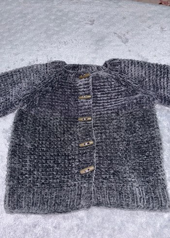 Gri Erkek Çocuk Örgü Hırka - Görsel 4