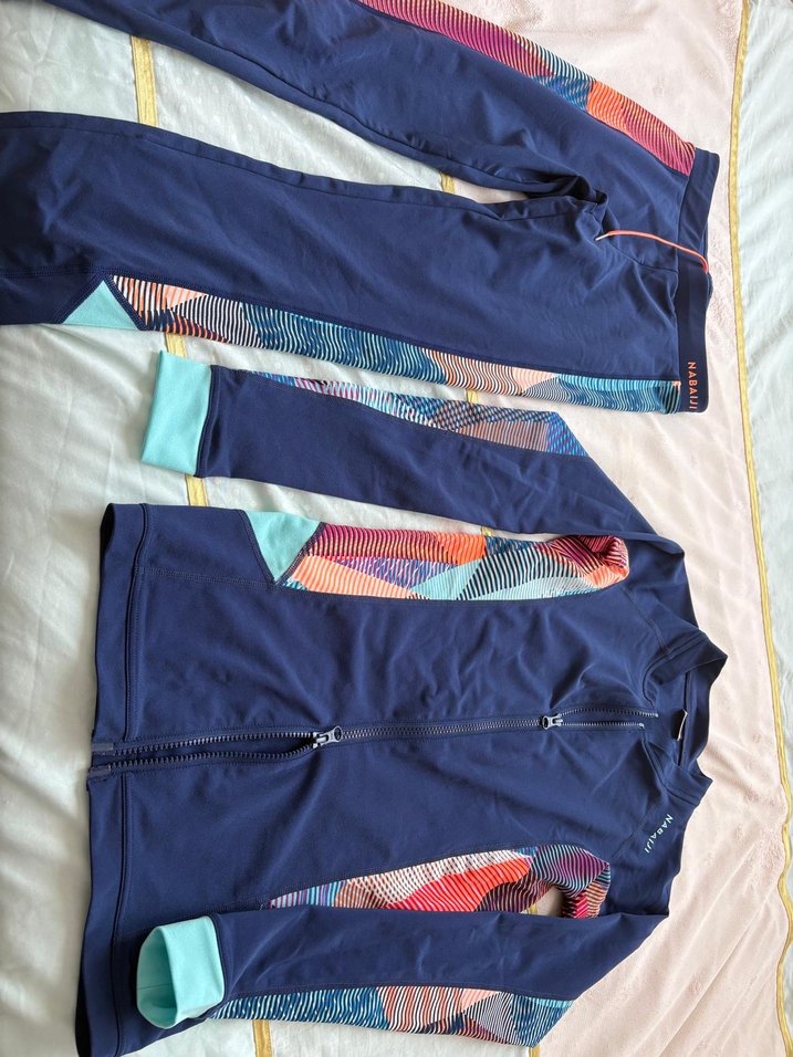 Nabaiji Mavi Fermuarlı Kız Çocuk Eşofman Takımı - Görsel 4