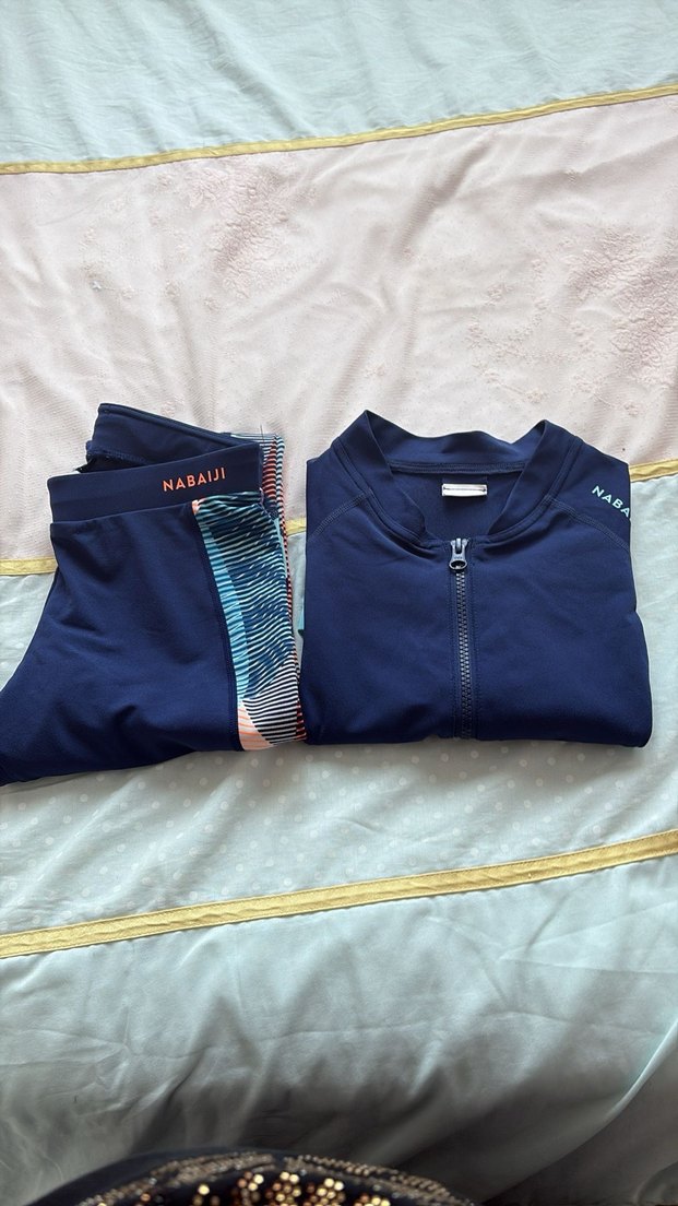 Nabaiji Mavi Fermuarlı Kız Çocuk Eşofman Takımı - Görsel 2