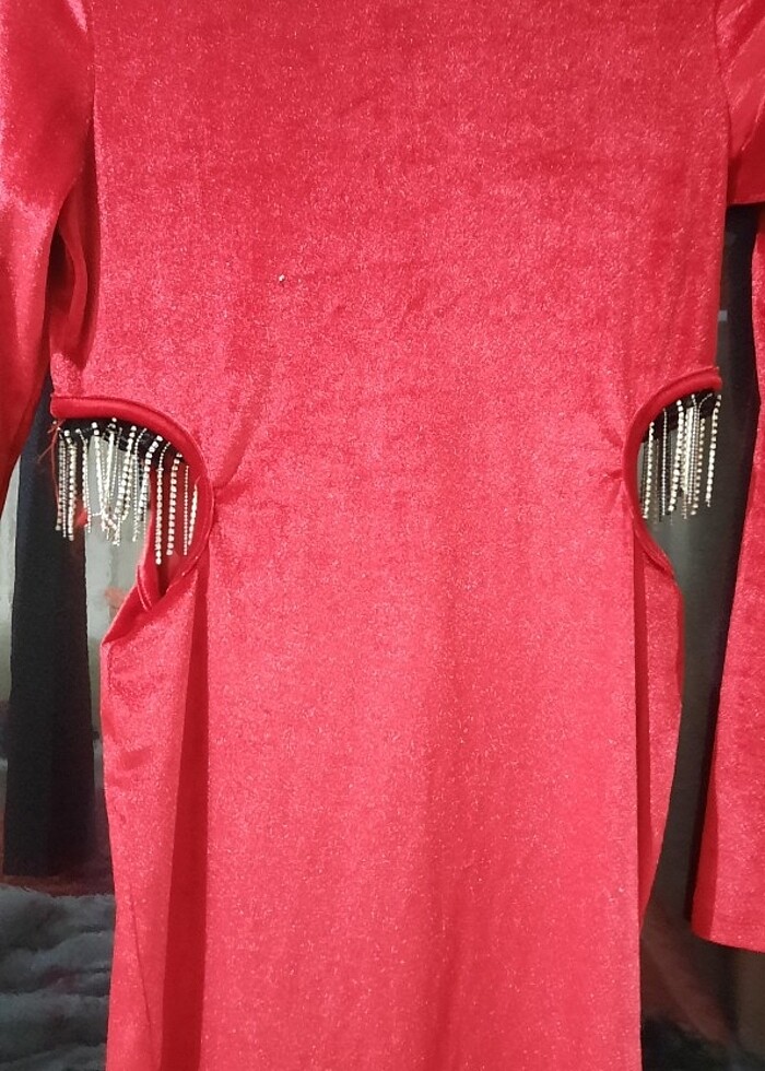 KADİFE YILBAŞİ ELBISESI - Görsel 2