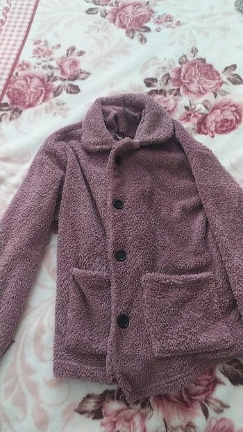 Pembe peluş hirka