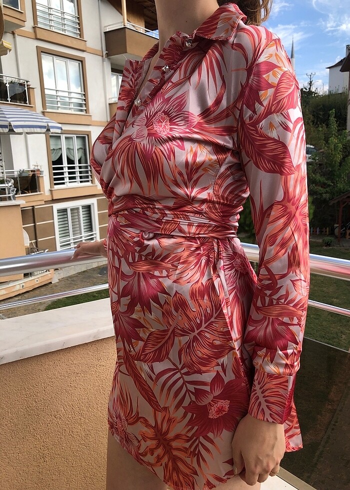 Saten elbise - Görsel 3