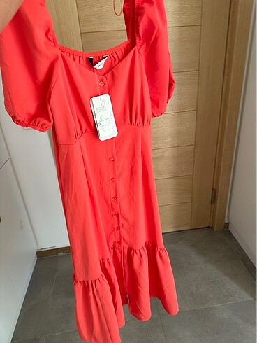 Turuncu elbise - Görsel 4