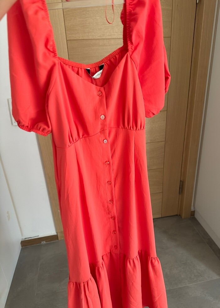 Turuncu elbise - Görsel 3