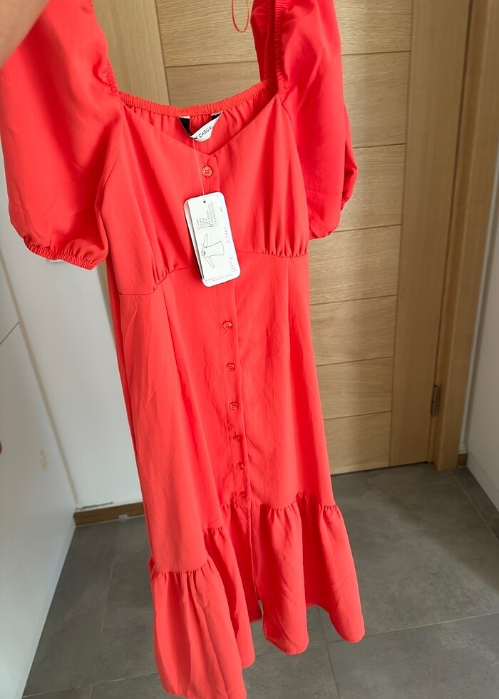 Turuncu elbise - Görsel 4