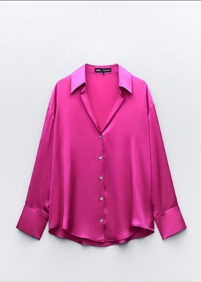Zara saten gömlek - Görsel 2