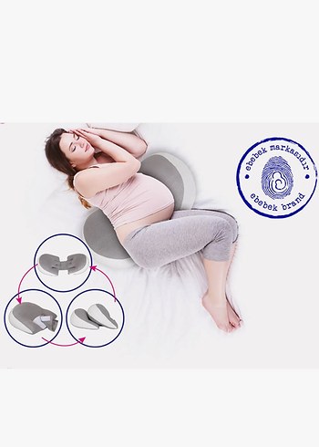 Gri Hamile ve Emzirme Destek Yastığı - Görsel 2