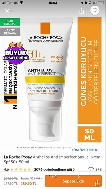La Roche Posay Güneş Kremi