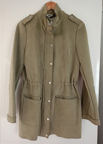 38 Beden Süet Görünümlü Parka