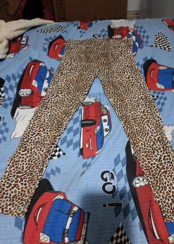 Kahverengi Leopar Desenli Kadın Kumaş Pantolon