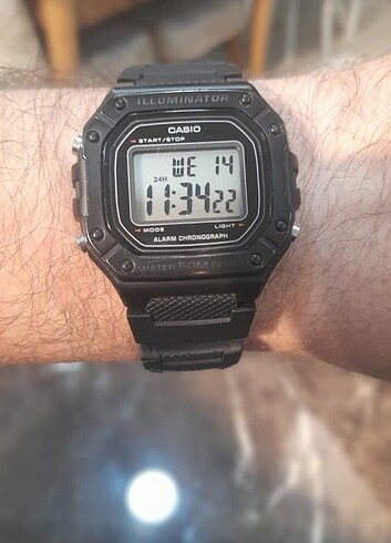 Orijinal Casio w 218h 1a modeli saat  - Görsel 8