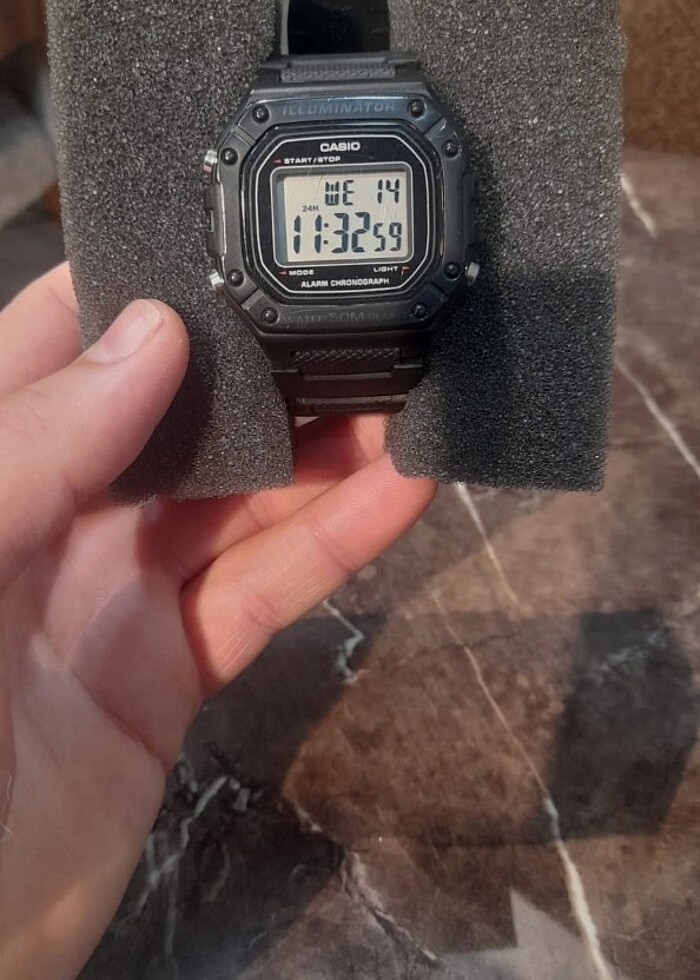 Orijinal Casio w 218h 1a modeli saat  - Görsel 4