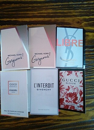 6 adet sample parfüm