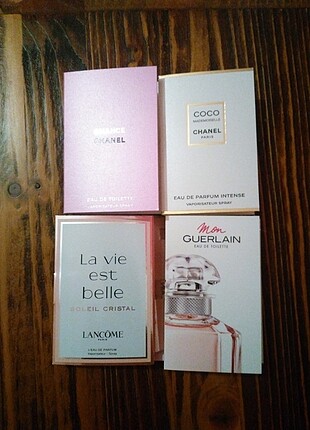 4 adet bayan sample parfüm