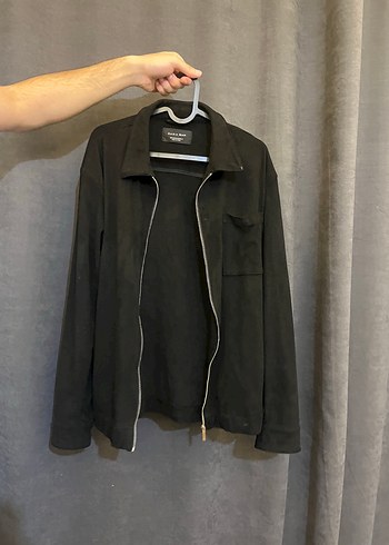Siyah Süet Fermuarlı Erkek Zara Ceket